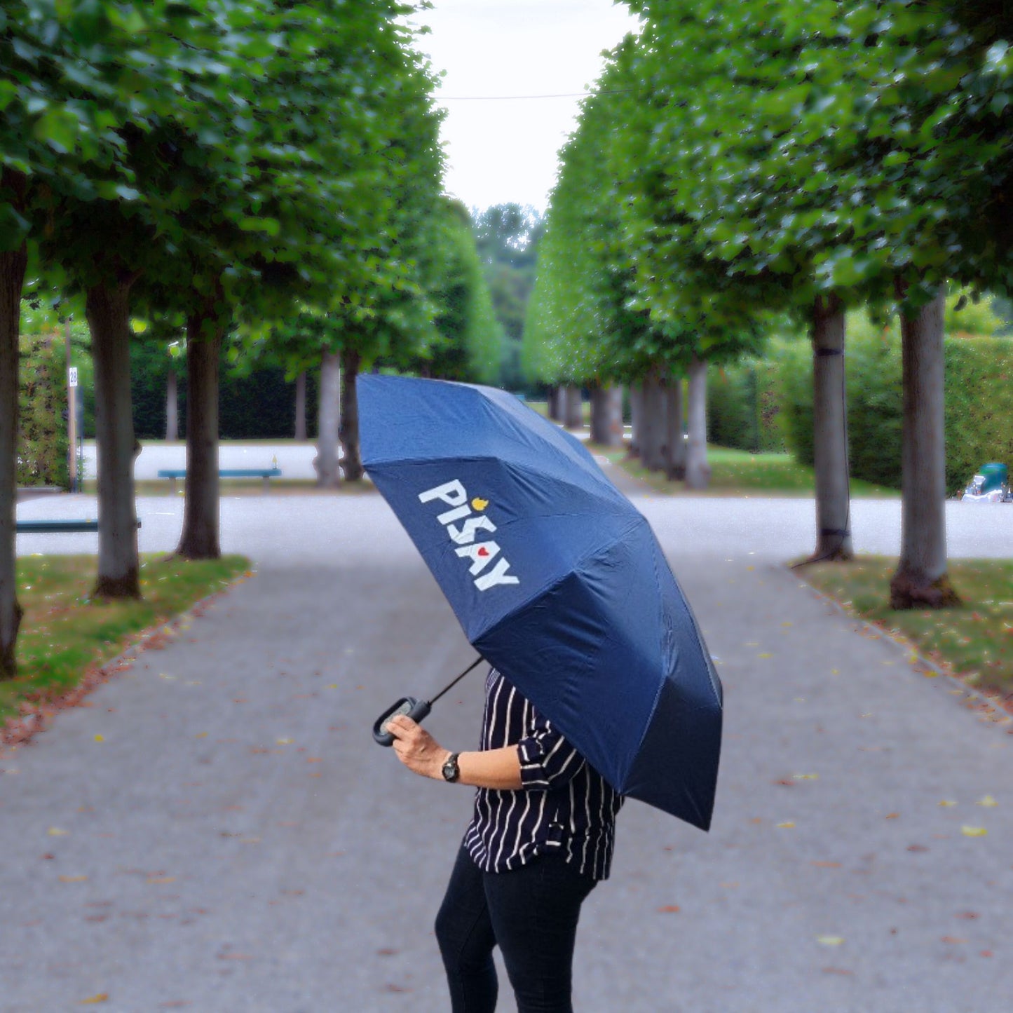 [UMBRELLA] Foldable Umbrella - Pisay Cutesy - Blue
